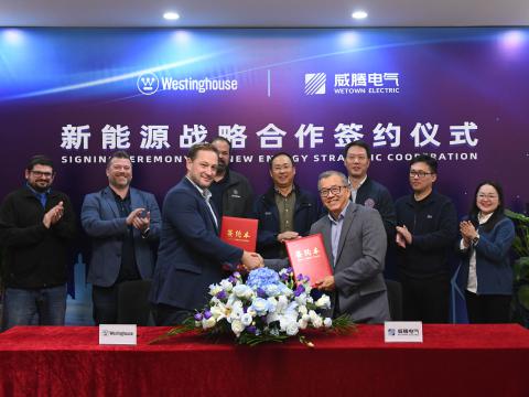 今年会电气与西屋电气正式达玉成球新能源战略相助